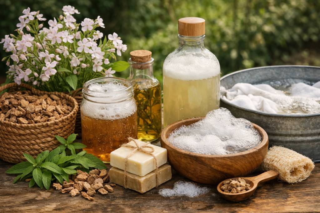 Découvrir les plantes saponaires : fabriquer sa lessive et ses soins naturels grâce aux plantes qui moussent