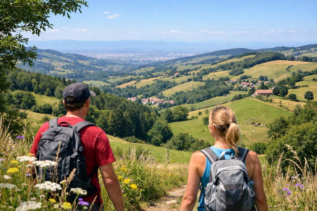 Randonner dans les monts du Lyonnais : itinéraires verts, panoramas et pauses nature à deux pas de la ville